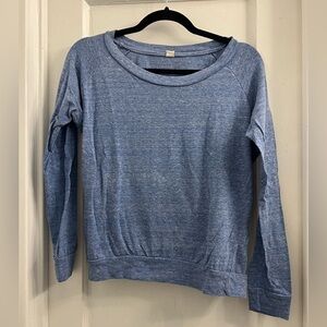 Soft cotton long sleeve shirt, blue size small/medium